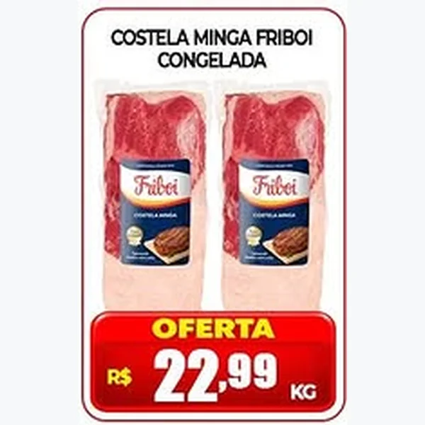 Recorte do encarte de Costela Minga Congelada Friboi