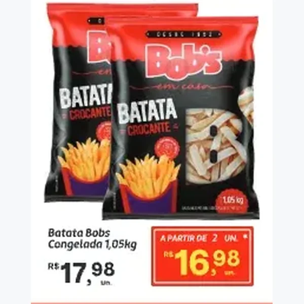 Recorte do encarte de Batata Bobs 1,05 kg
