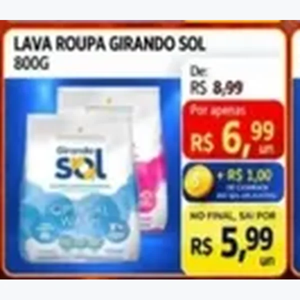 Lava Roupa Girando Sol 800 g