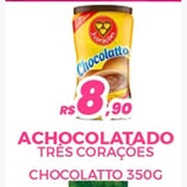 Recorte do encarte de Achocolatado Chocolatto Três Corações 350 g