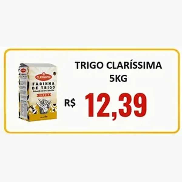 Recorte do encarte de Farinha de Trigo Claríssima 5 kg