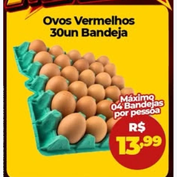 Ovos Vermelhos 30 un