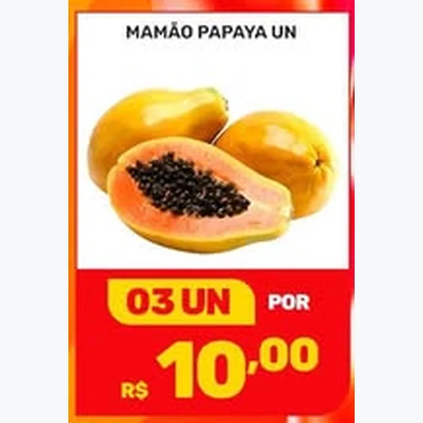 Recorte do encarte de Mamão Papaya