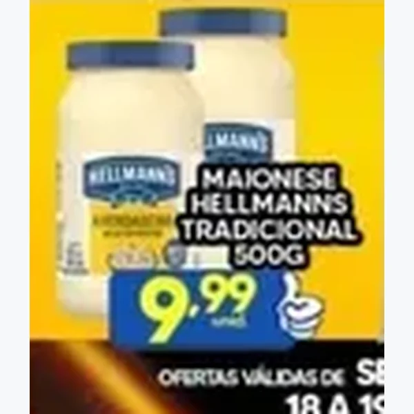 Recorte do encarte de Maionese Tradicional Hellmanns 500 g