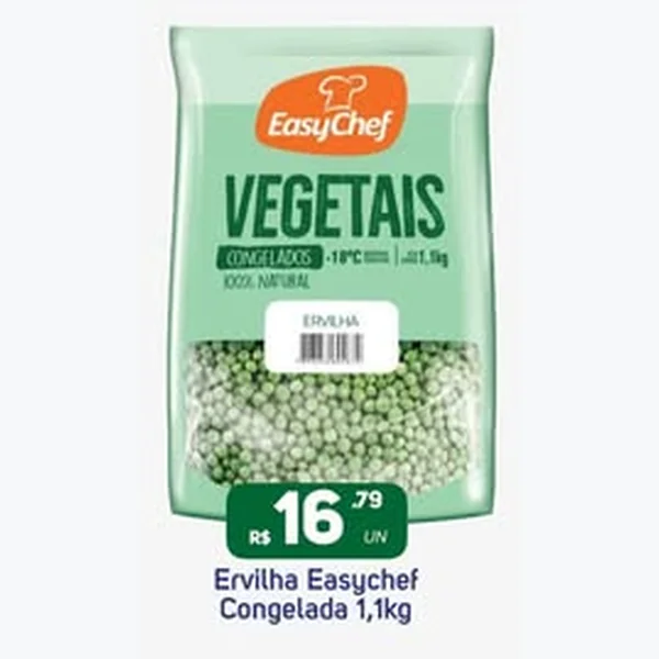 Recorte do encarte de Ervilha Congelada Easychef 1,1 kg