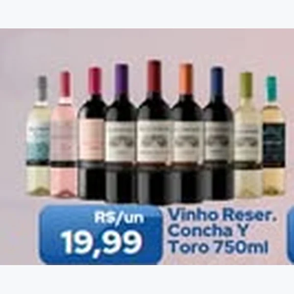 Recorte do encarte de Vinho Reser. Concha Y Toro 750 ml