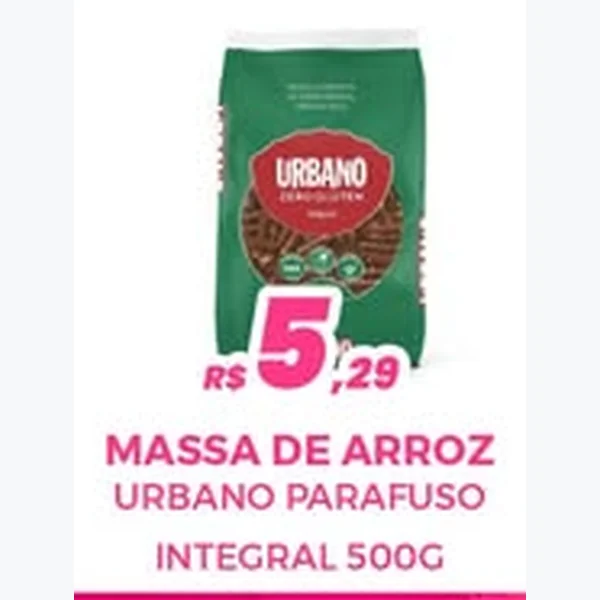 Recorte do encarte de Massa de Arroz Parafuso Integral Urbano 500 g