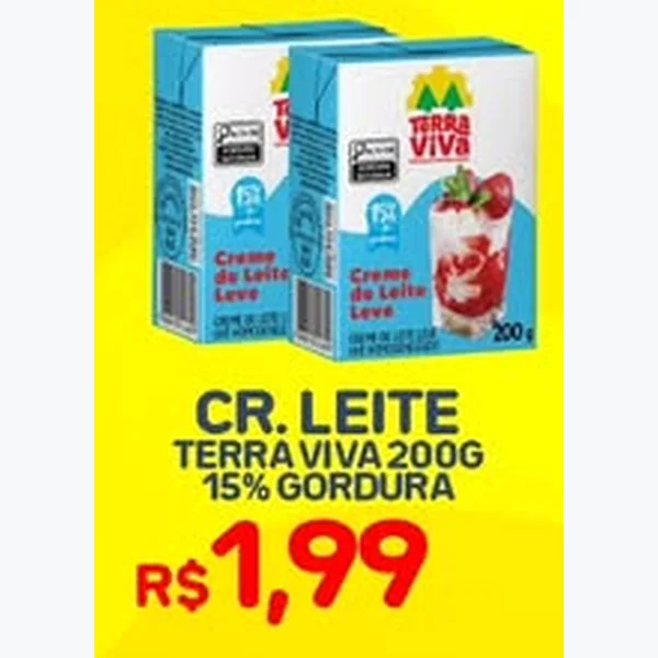 Recorte do encarte de Creme de Leite Terra Viva 200 g