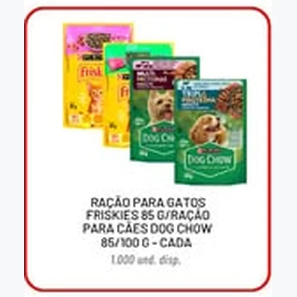 Recorte do encarte de Ração para Gatos Friskies 85 g
