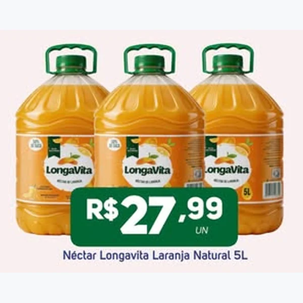 Néctar Laranja Natural Longavita 5 L