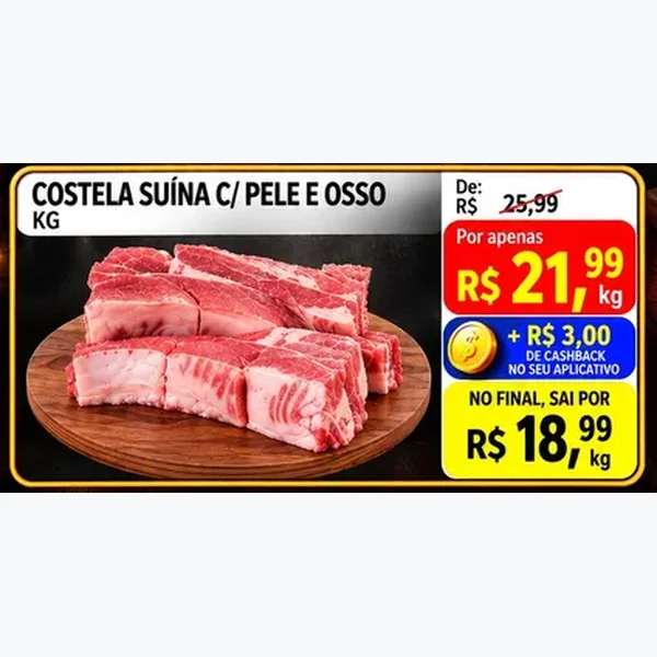 Costela Suína C/ Pele e Osso