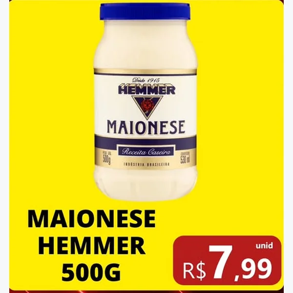 Maionese Receita Caseira Hemmer 500 g