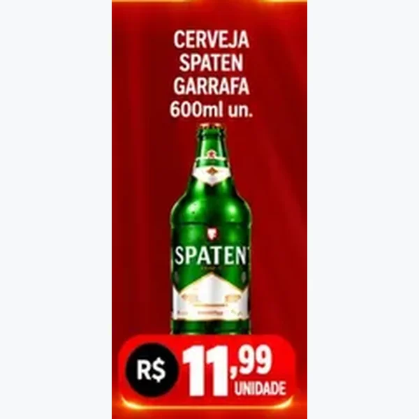 Recorte do encarte de Cerveja Garrafa Spaten 600 ml