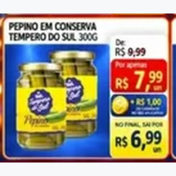 Recorte do encarte de Pepino em Conserva Tempero do Sul