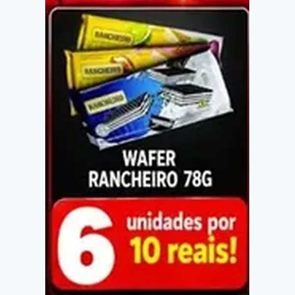 Recorte do encarte de Wafer Rancheiro 78 g