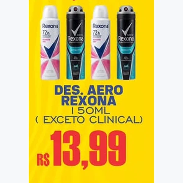 Recorte do encarte de Desodorante Aerossol Rexona 150 ml