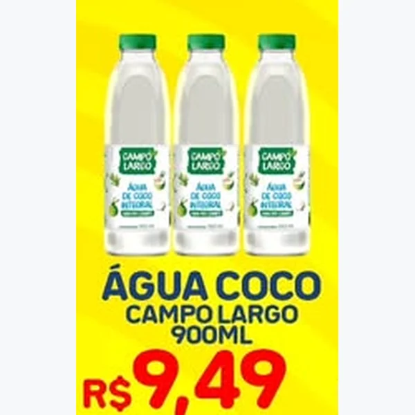 Recorte do encarte de Água de Coco Integral Campo Largo 900 ml