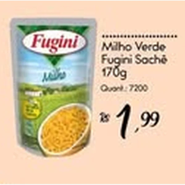 Recorte do encarte de Milho Verde Fugini 170 g