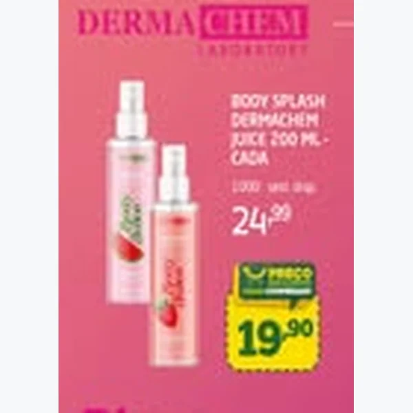 Recorte do encarte de Body Splash Dermachem 200 ml