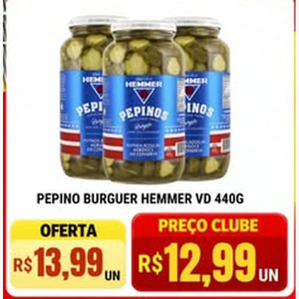 Recorte do encarte de Pepino Burguer Hemmer 440 g