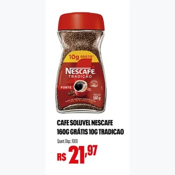 Recorte do encarte de Café Solúvel Tradição Nescafé 160 g