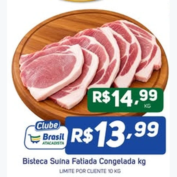 Bisteca Suína Fatiada Congelada