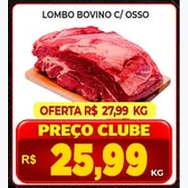 Recorte do encarte de Lombo Bovino C/ Osso