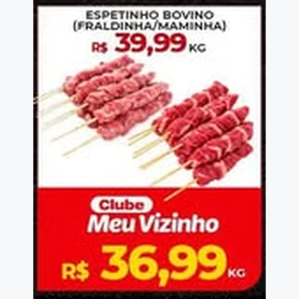 Espetinho Bovino (fraldinha/maminha)