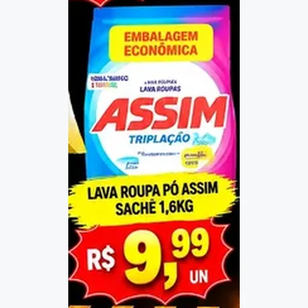 Lava Roupa Pó Assim 1,6 kg