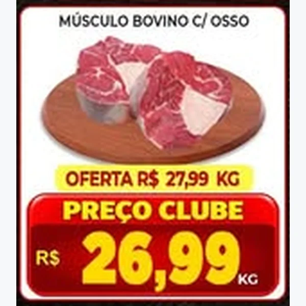 Recorte do encarte de Músculo Bovino C/ Osso