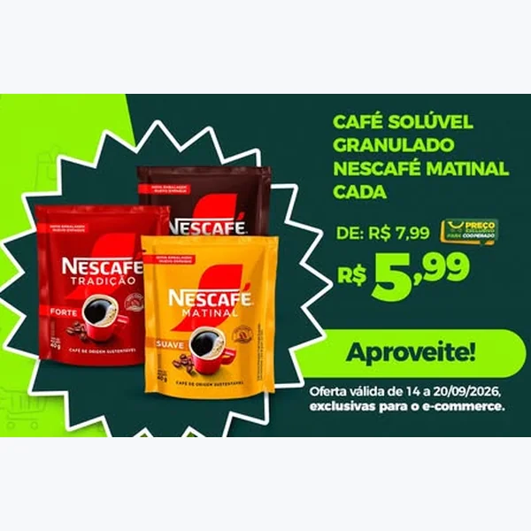 Recorte do encarte de Café Solúvel Granulado Nescafé 40 g