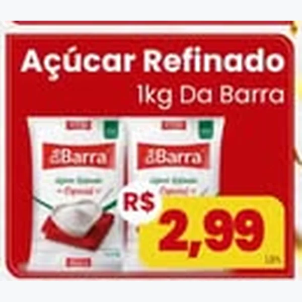 Recorte do encarte de Açúcar Refinado Da Barra