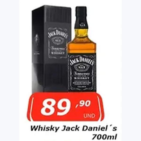 Recorte do encarte de Whisky Jack Daniel's 700 ml