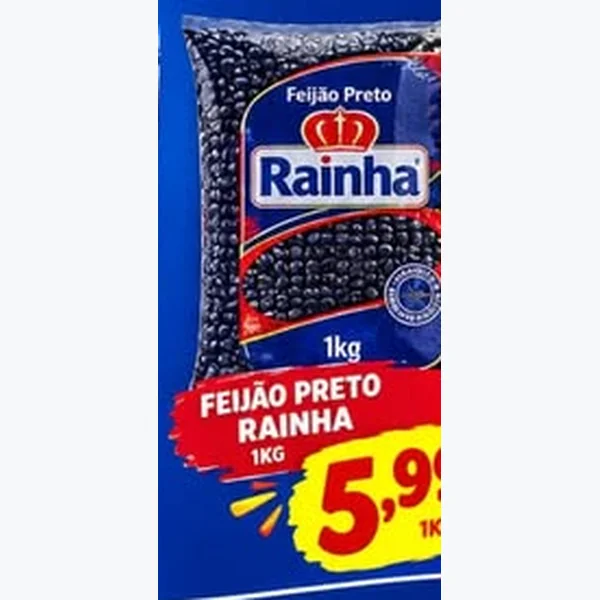 Recorte do encarte de Feijão Preto Rainha 1 kg