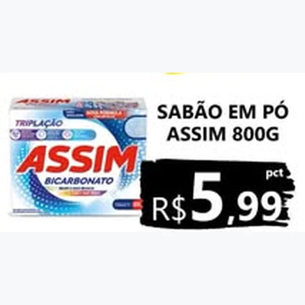 Sabão em Pó Bicarbonato Assim 800 g