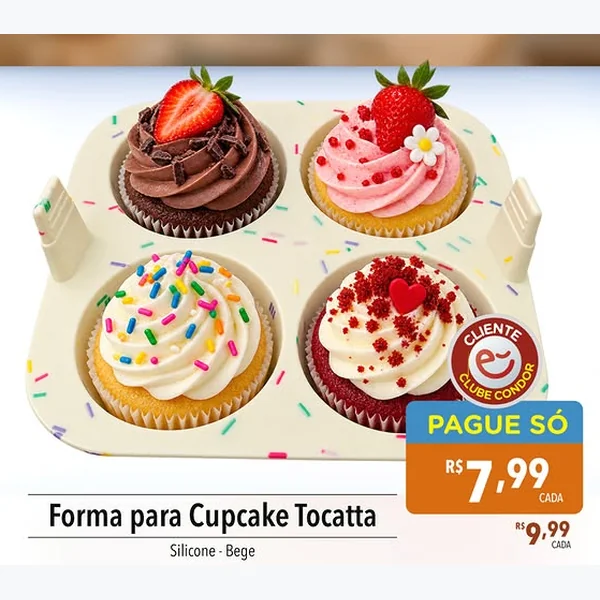 Recorte do encarte de Forma para Cupcake Tocatta