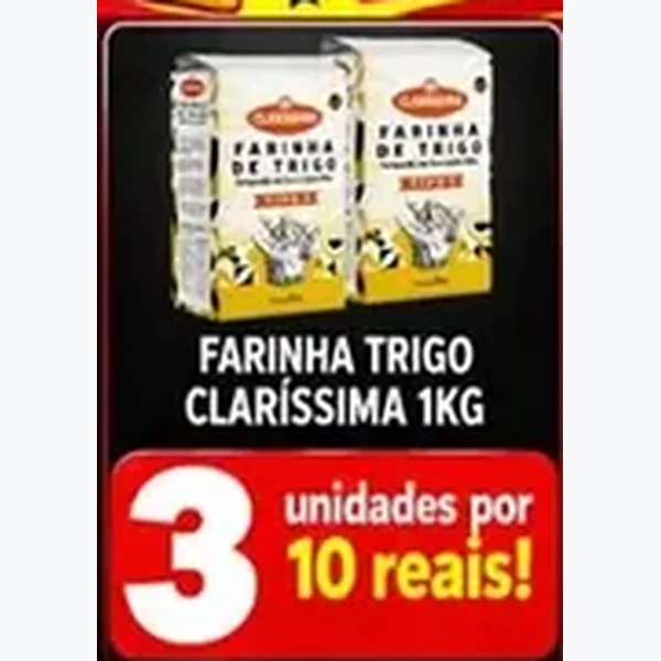 Recorte do encarte de Farinha de Trigo Claríssima 1 kg