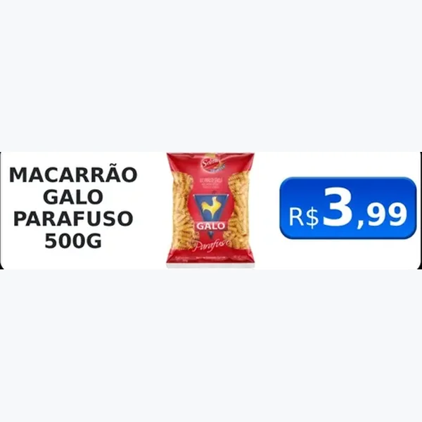 Macarrão Parafuso Galo 500 g