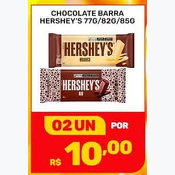 Recorte do encarte de Chocolate Barra Hershey's