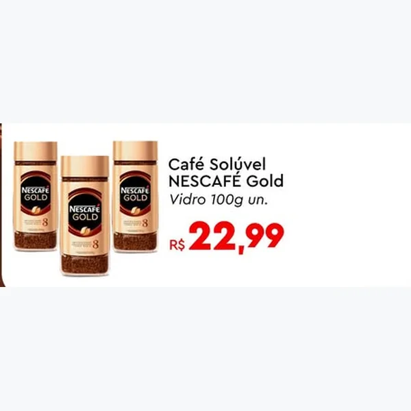 Recorte do encarte de Café Solúvel Gold NESCAFÉ 100 g
