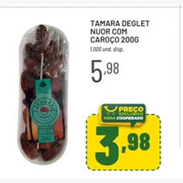 Recorte do encarte de Tâmara com Caroço Tamara Deglet 200 g
