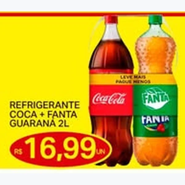 Recorte do encarte de Refrigerante Fanta 2 L
