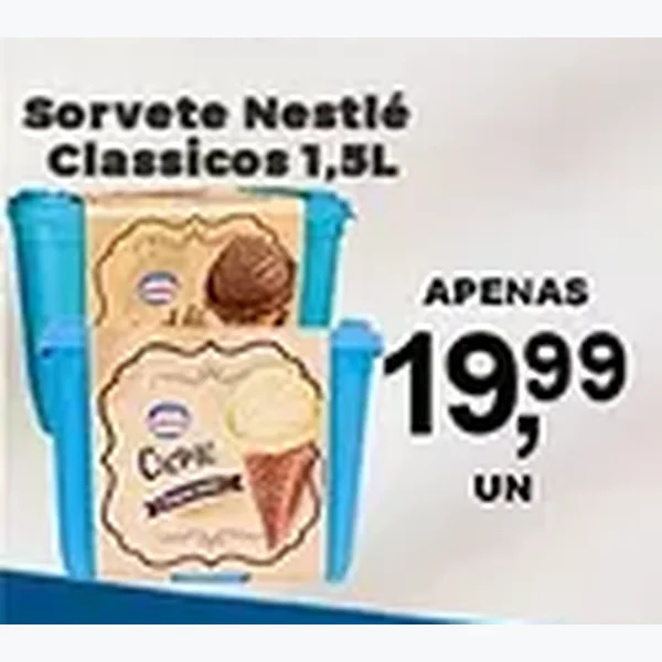 Recorte do encarte de Sorvete Nestlé 1,5 L