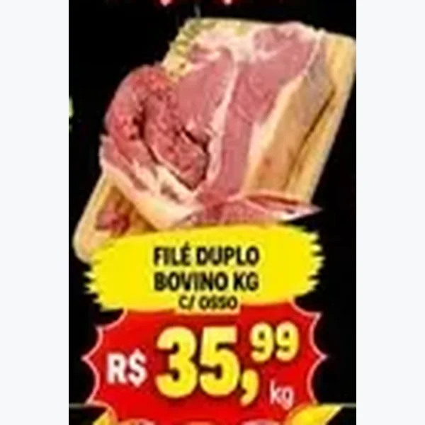 Recorte do encarte de Filé Duplo Bovino com Osso