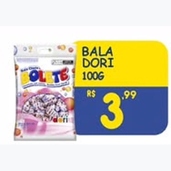 Recorte do encarte de Bala Dori 100 g