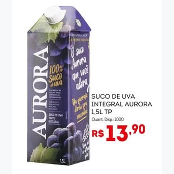 Suco de Uva Integral Aurora 1,5 L