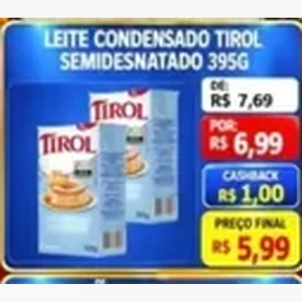 Leite Condensado Semidesnatado Tirol 395 g