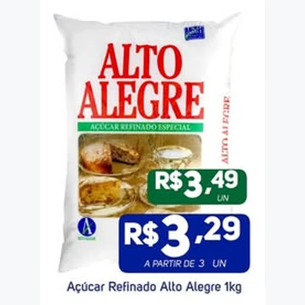 Açúcar Refinado Especial Alto Alegre 1 kg
