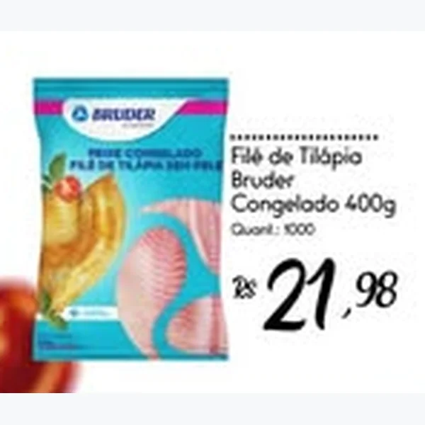 Filé de Tilápia Congelado Bruder 400 g