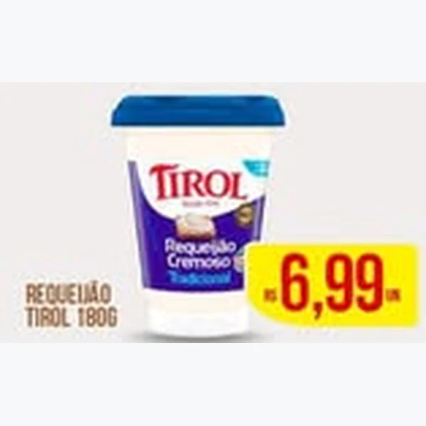 Recorte do encarte de Requeijão Cremoso Tirol 180 g